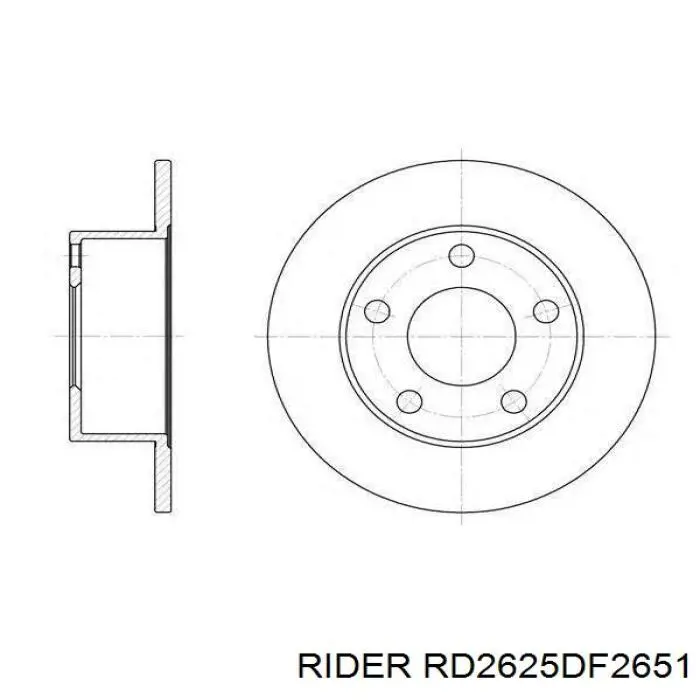 RD2625DF2651 Rider Freno de disco trasero