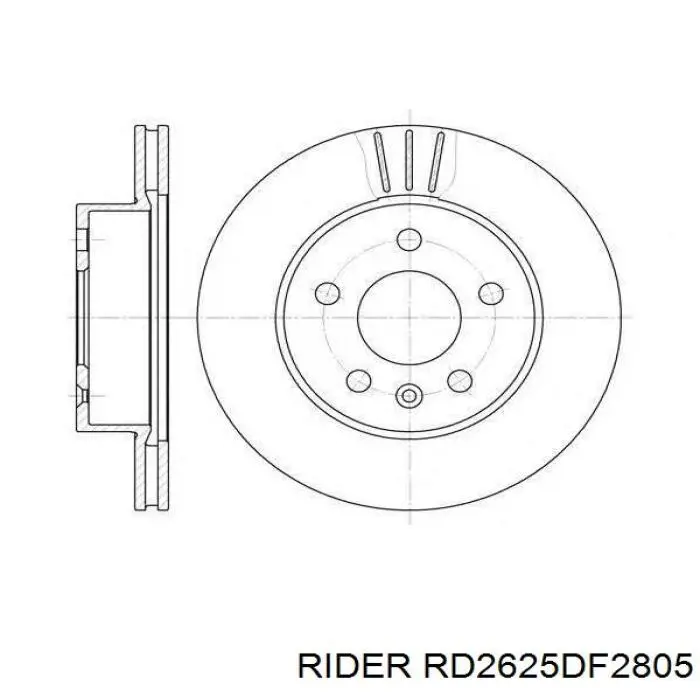 RD.2625.DF2805 Rider disco de freno trasero