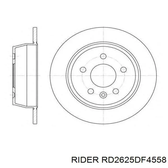 RD.2625.DF4558 Rider disco de freno trasero