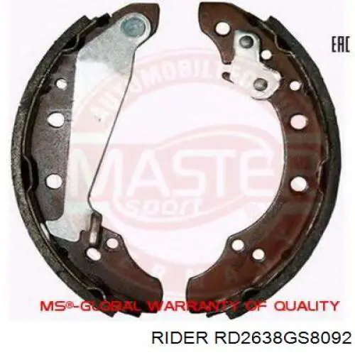 Zapatas de freno de tambor traseras Rider RD2638GS8092 precio, desde 20,53 EUR