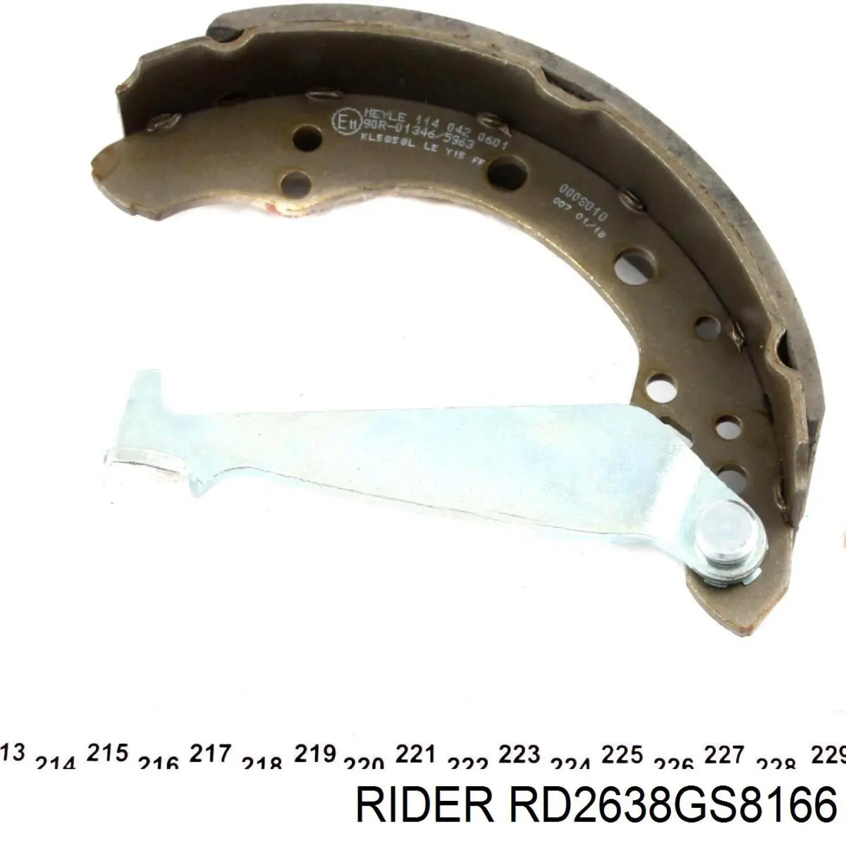 RD2638GS8166 Rider Zapatas de freno de tambor traseras