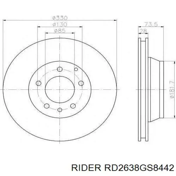 Comprar RD2638GS8442 Rider Zapatas de freno