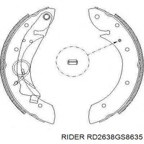Zapatas de freno de tambor traseras Rider RD2638GS8635 precio, desde 26,91 EUR