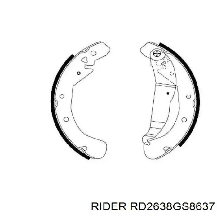 Comprar RD2638GS8637 Rider Zapatas de freno