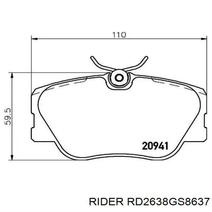 Zapatas de freno de tambor traseras Rider RD2638GS8637 precio, desde 27,16 EUR