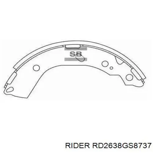 Comprar RD2638GS8737 Rider Zapatas de freno