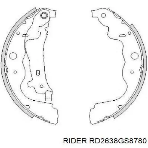 Comprar RD2638GS8780 Rider Zapatas de freno