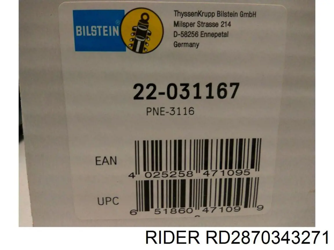 Amortiguador trasero RD2870343271 Rider