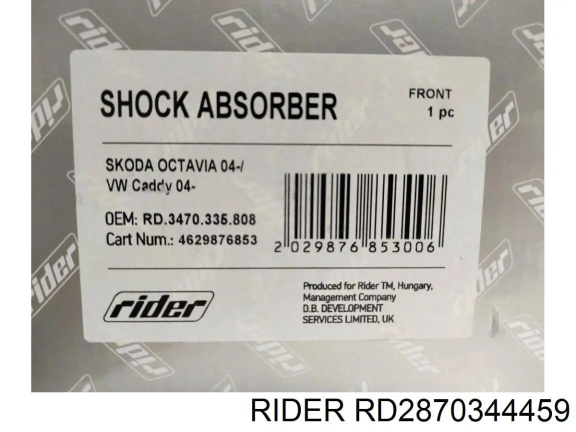Amortiguador trasero Rider RD2870344459 precio, desde 42,11 EUR