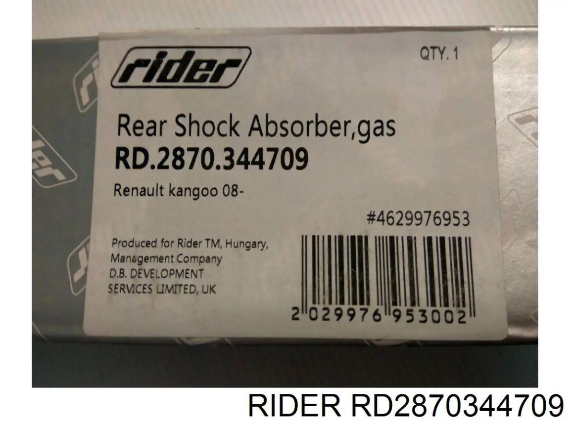 Amortiguador trasero RD2870344709 Rider