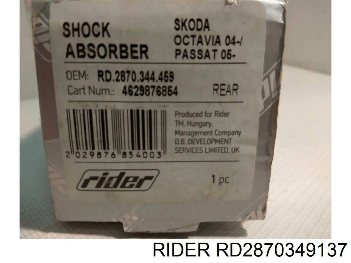Amortiguador trasero Rider RD2870349137 precio, desde 27,42 EUR