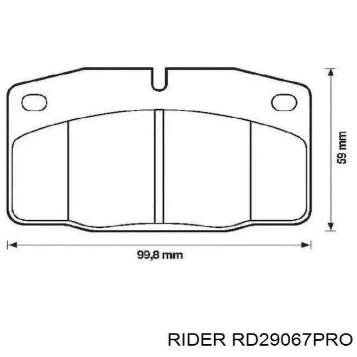 RD29067PRO Rider pastillas de freno delanteras