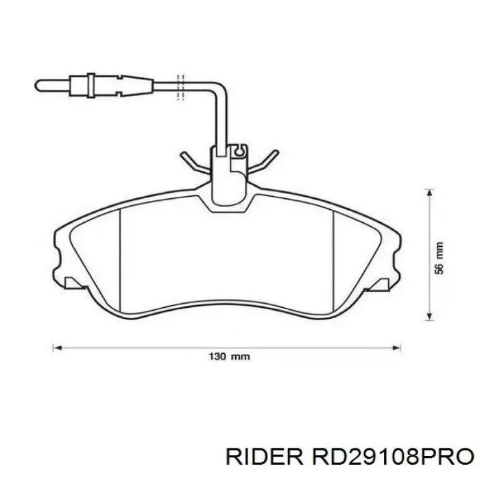 RD29108PRO Rider Pastillas delanteras