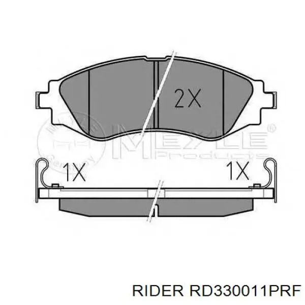 RD.330011PRF Rider pastillas de freno delanteras
