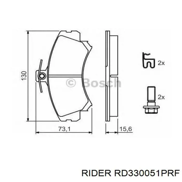 RD.330051PRF Rider pastillas de freno delanteras