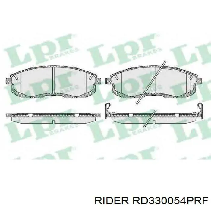 RD.330054PRF Rider pastillas de freno delanteras