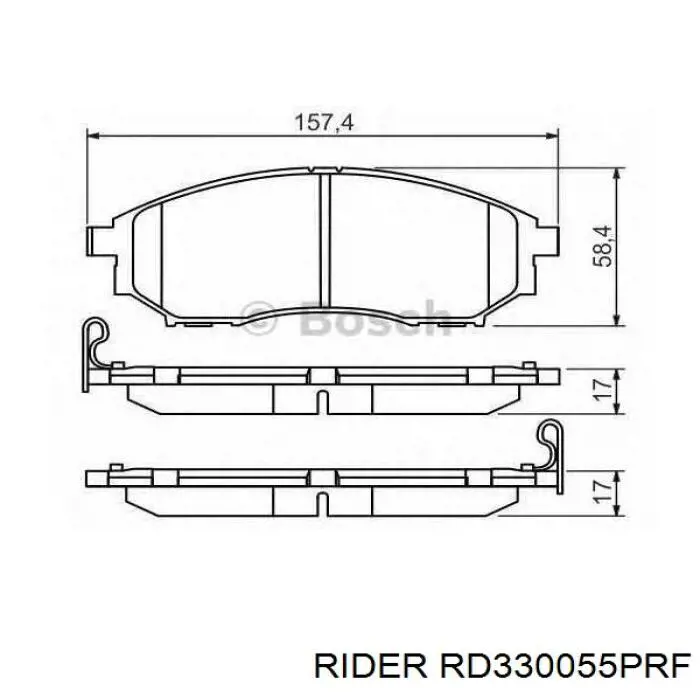 RD.330055PRF Rider pastillas de freno delanteras