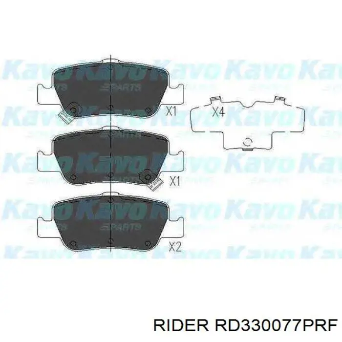 RD330077PRF Rider pastillas de freno traseras