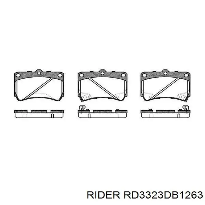 RD.3323.DB1263 Rider pastillas de freno traseras