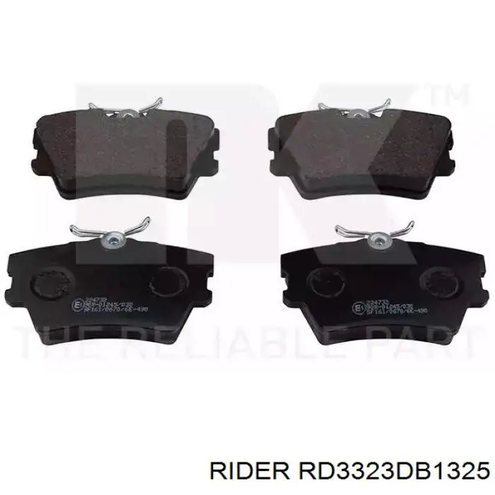 RD3323DB1325 Rider pastillas de freno traseras