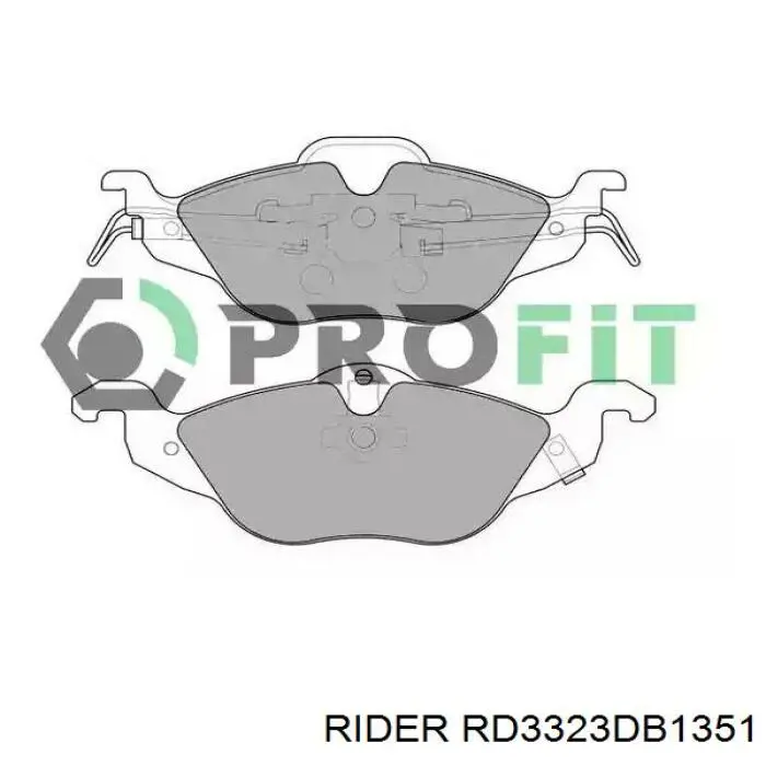 RD.3323.DB1351 Rider pastillas de freno delanteras