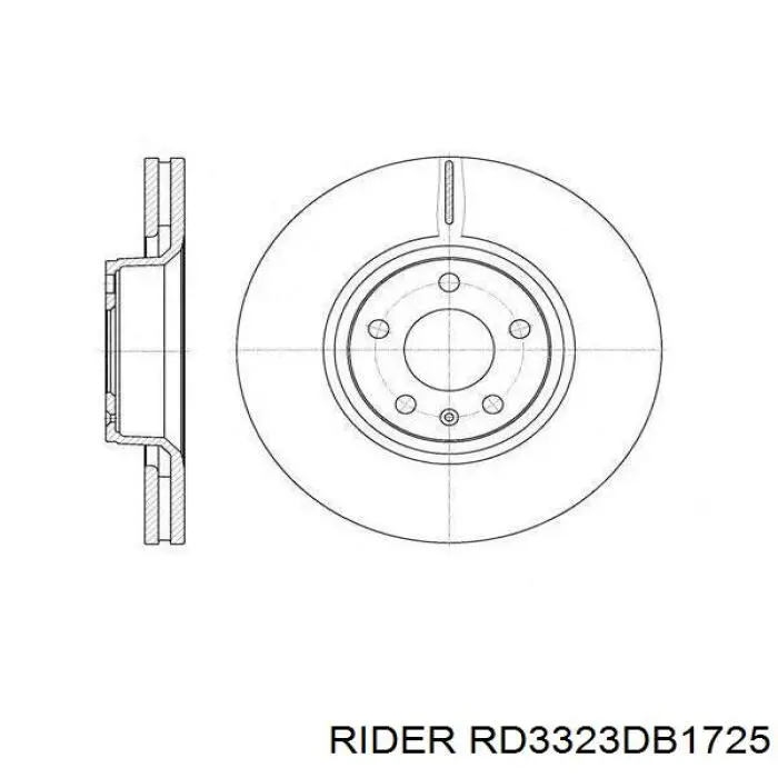 RD3323DB1725 Rider pastillas de freno traseras