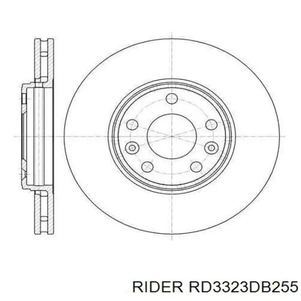 RD3323DB255 Rider pastillas de freno delanteras