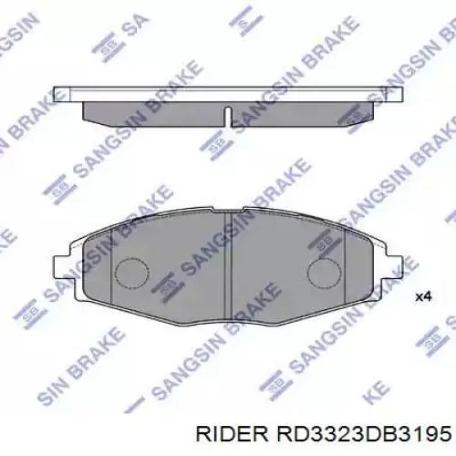 Comprar RD3323DB3195 Rider Pastillas delanteras de freno