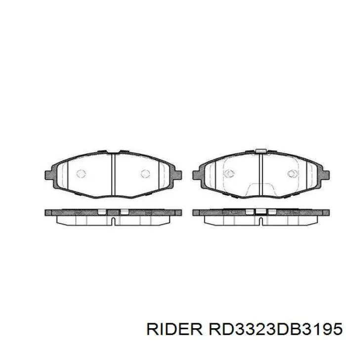 RD.3323.DB3195 Rider pastillas de freno delanteras