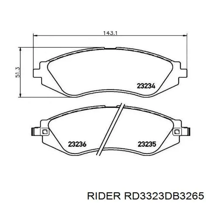 Pastillas freno delanteras Rider RD3323DB3265 precio, desde 22,40 EUR