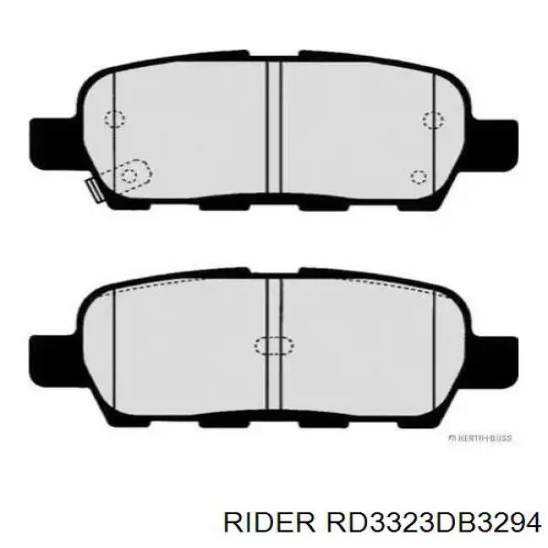 RD3323DB3294 Rider pastillas de freno traseras