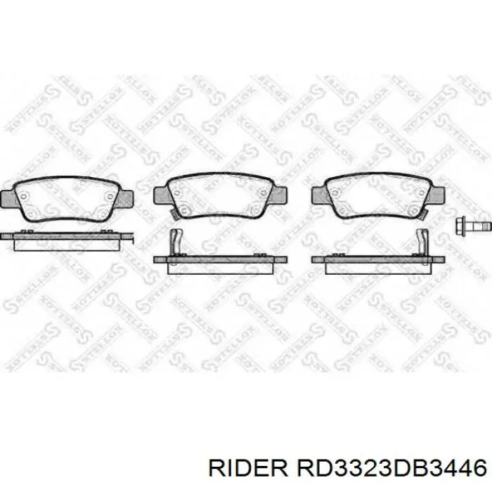 RD3323DB3446 Rider pastillas de freno traseras