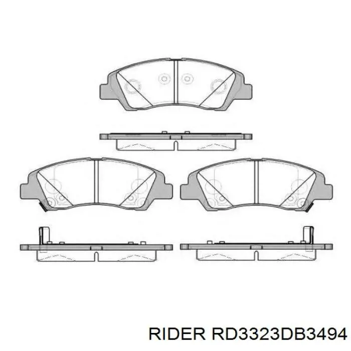 RD3323DB3494 Rider Pastillas freno traseras