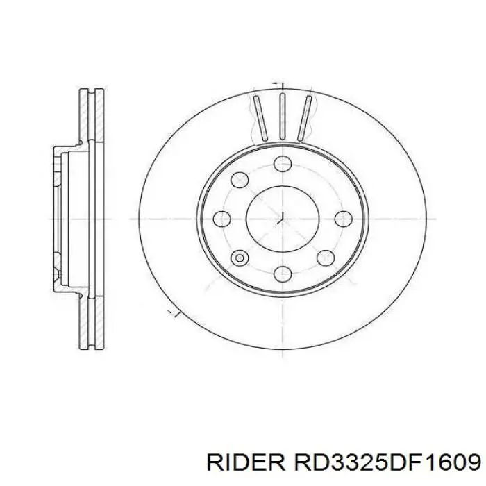 Disco de freno RD3325DF1609 Rider