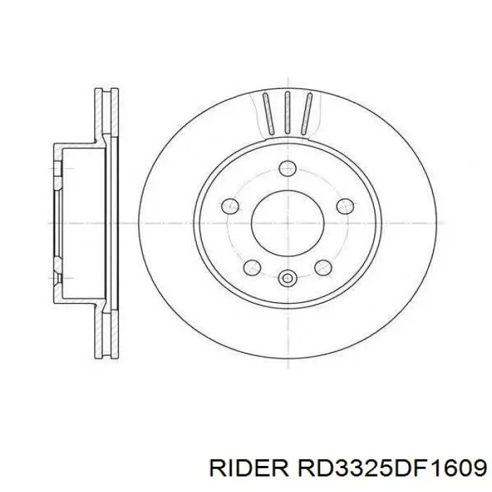 RD.3325.DF1609 Rider disco de freno delantero
