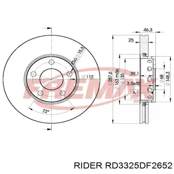 RD3325DF2652 Rider Discos