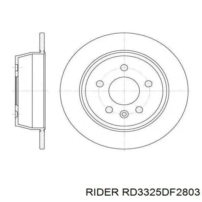 RD3325DF2803 Rider freno de disco delantero