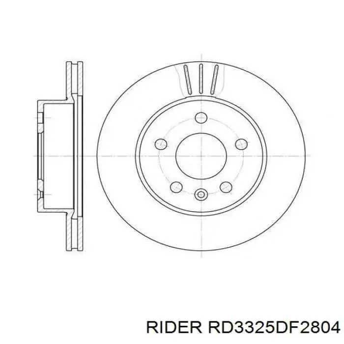 RD3325DF2804 Rider disco de freno delantero