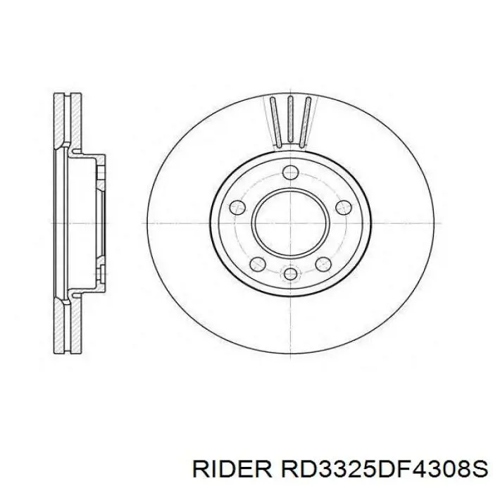 Comprar RD3325DF4308S Rider Freno de disco delantero