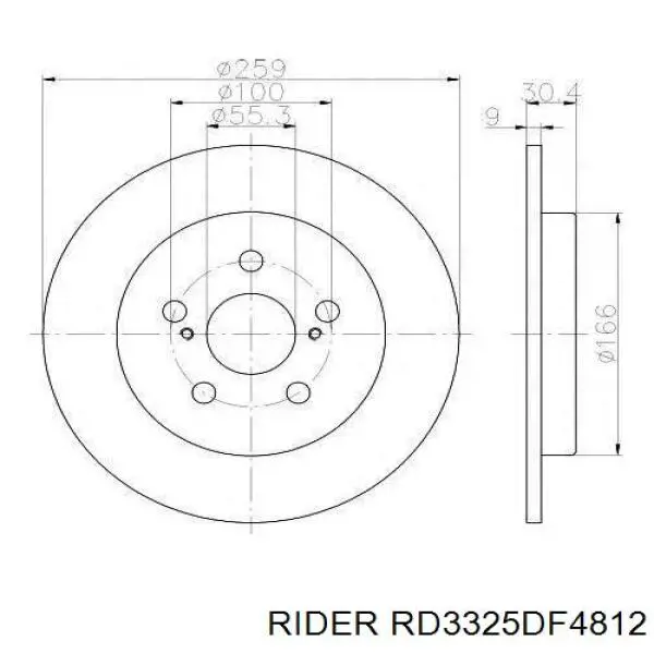 RD3325DF4812 Rider Discos
