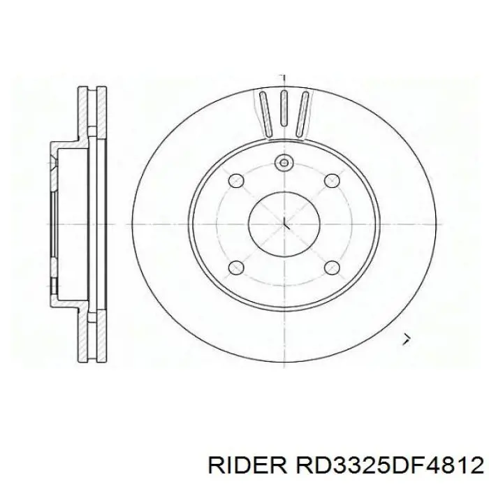 Comprar RD3325DF4812 Rider Freno de disco delantero