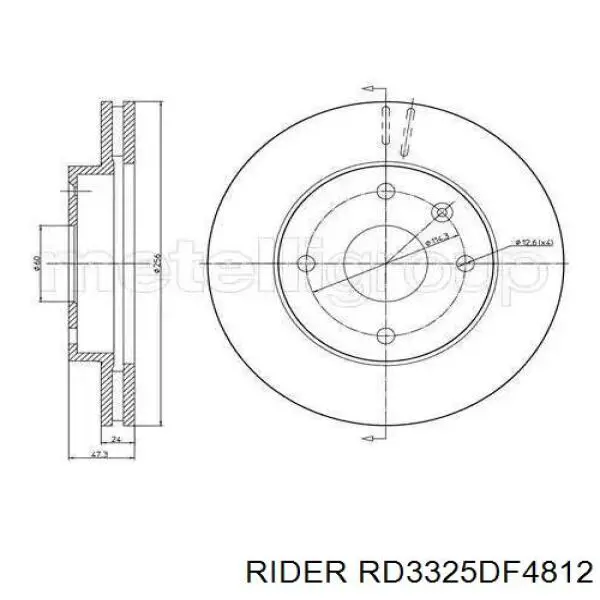 Frenos delanteros Rider RD3325DF4812 precio, desde 28,64 EUR