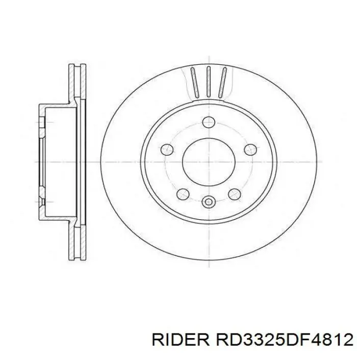 Disco de freno RD3325DF4812 Rider