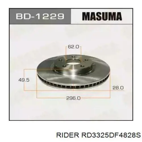 RD3325DF4828S Rider Discos