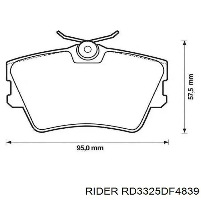 Disco de freno delantero Rider RD3325DF4839