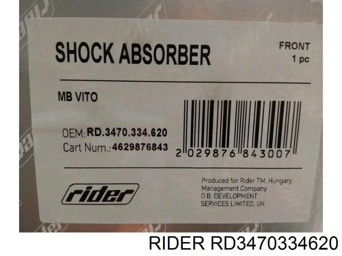 RD3470334620 Rider amortiguador delantero