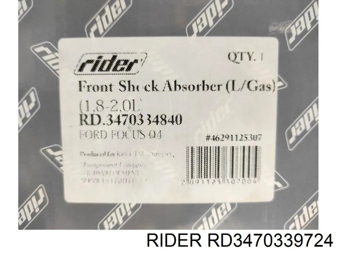 RD3470339724 Rider Amortiguador frontal
