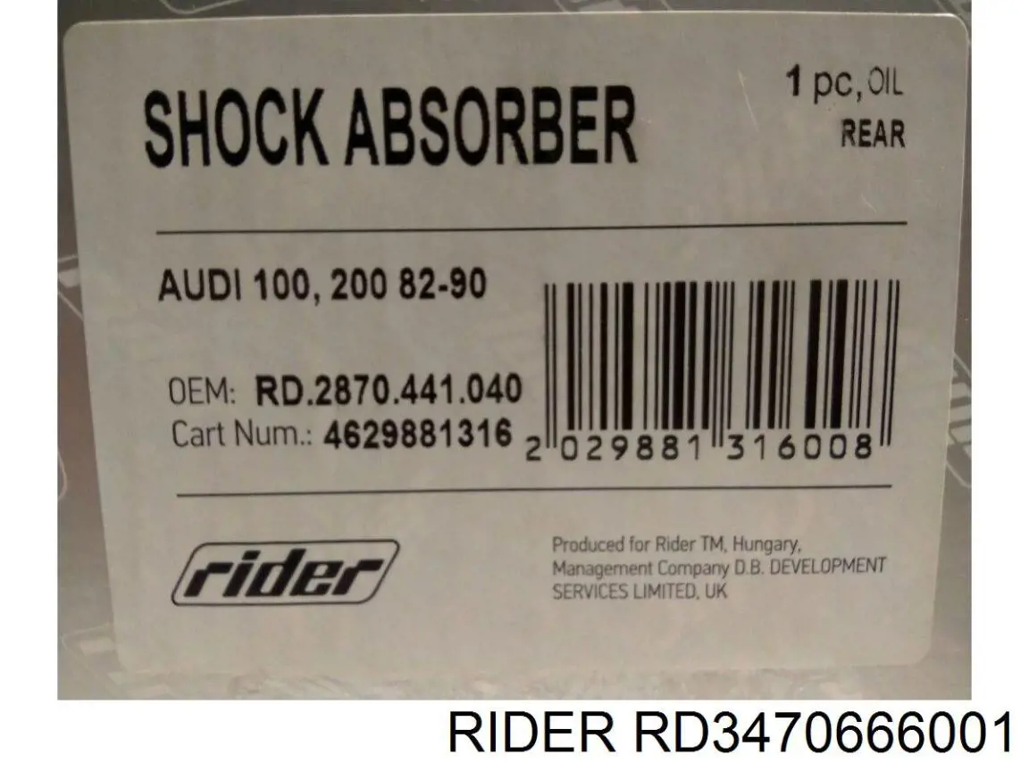 Comprar RD3470666001 Rider Amortiguador