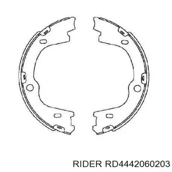 RD4442060203 Rider Cable de freno de mano trasero izquierdo