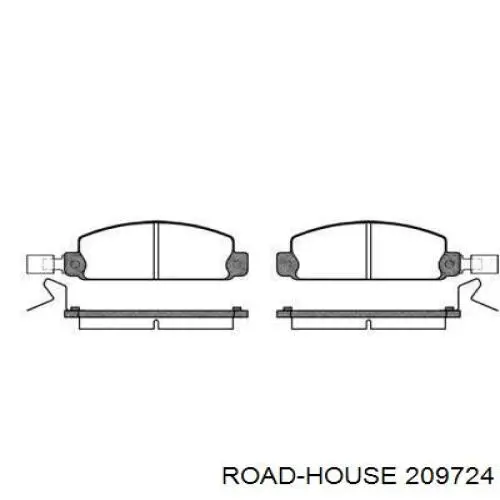 209724 Road House pastillas de freno delanteras